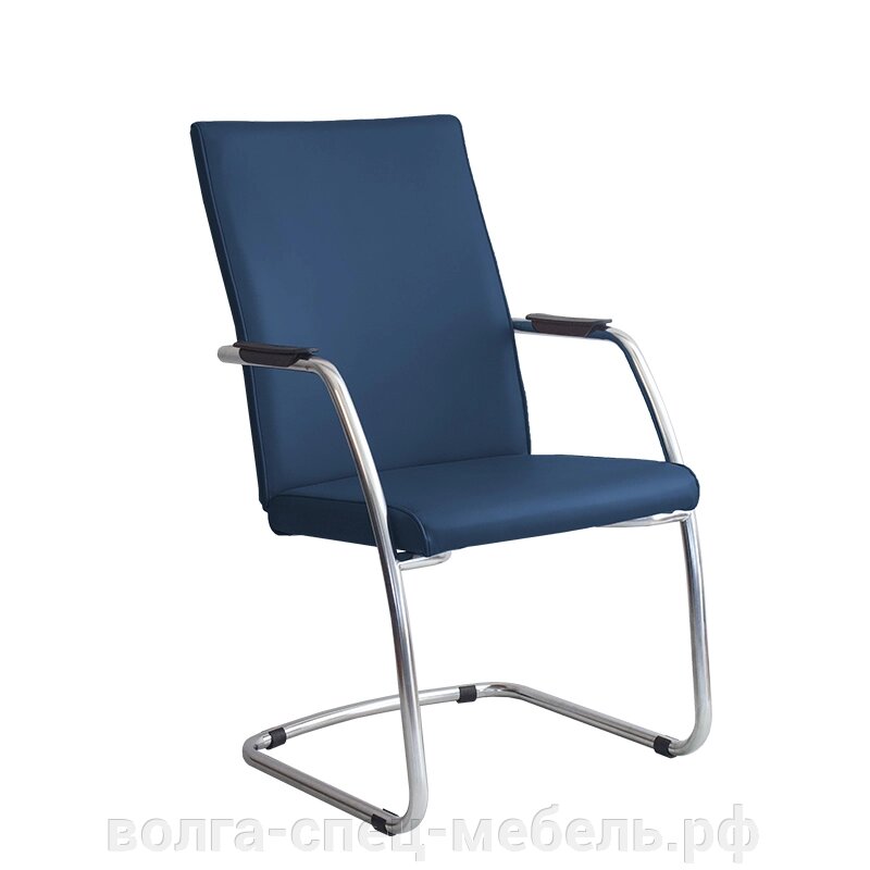 Конференц-Кресло  Дельта на полозьях  хром от компании Волга-Спец-Мебель - фото 1