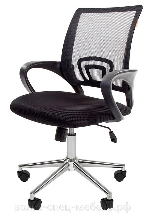 Кресло компьютерное офисное для персонала , конференций CHAIRMAN 696 хром. каркас, ткань TW/сетчатый акрил от компании Волга-Спец-Мебель - фото 1