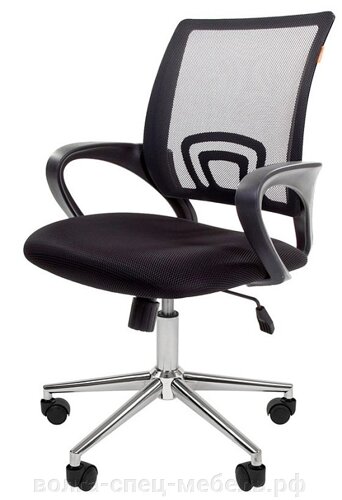 Кресло компьютерное офисное для персонала , конференций CHAIRMAN 696 хром. каркас, ткань TW/сетчатый акрил