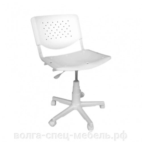 Кресло коппьютерное персонала, конференций Дези- пластик белый/цветной