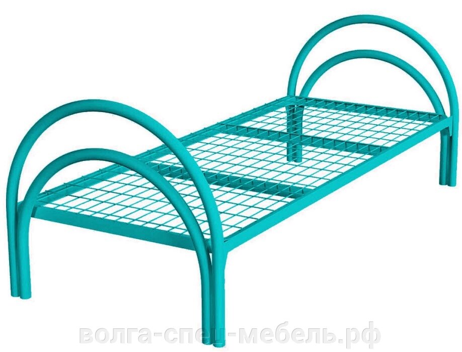 Кровать для пациентов, полукруглая спинка 190х80см от компании Волга-Спец-Мебель - фото 1
