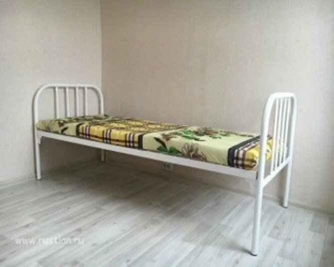 Кровать металлическая односпальная СтБ 190х80см от компании Волга-Спец-Мебель - фото 1
