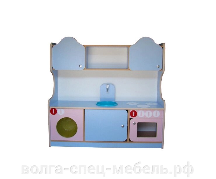 Кухня прямая игровая 129*42*120 см. для детских садов от компании Волга-Спец-Мебель - фото 1