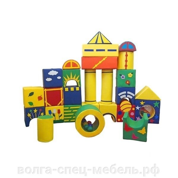 Мягкие детские игровые модули в детсад от компании Волга-Спец-Мебель - фото 1