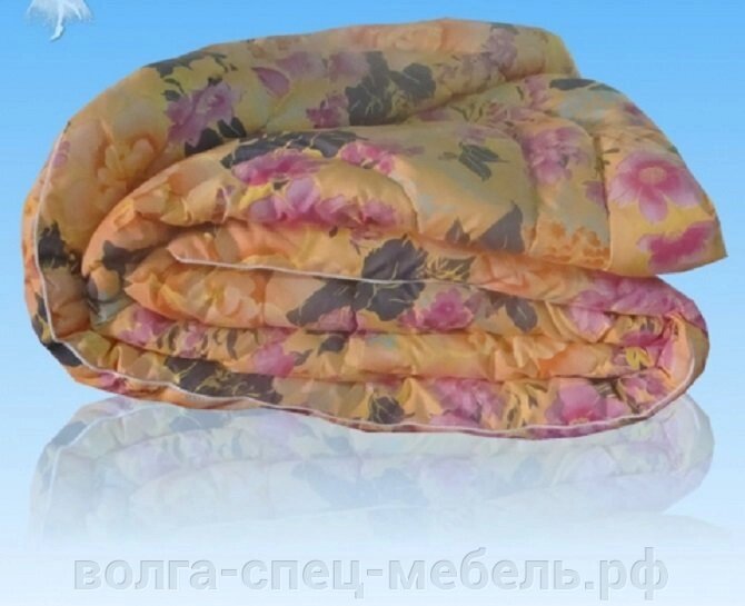 Одеяло 1,5 спальное п/ш стёганое смешаное  шерсть/полиэфир  Ив от компании Волга-Спец-Мебель - фото 1