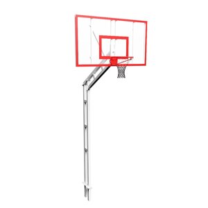 Стойка баскетбольная регулируемая разборная под бетонирование, вынос 1,2 м.
