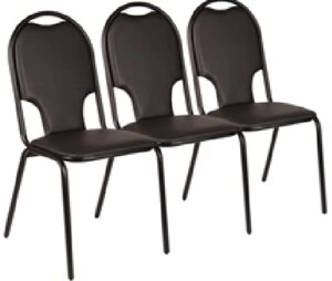 Секция стульев трёхместная с высокой спинкой (длина 130см.)