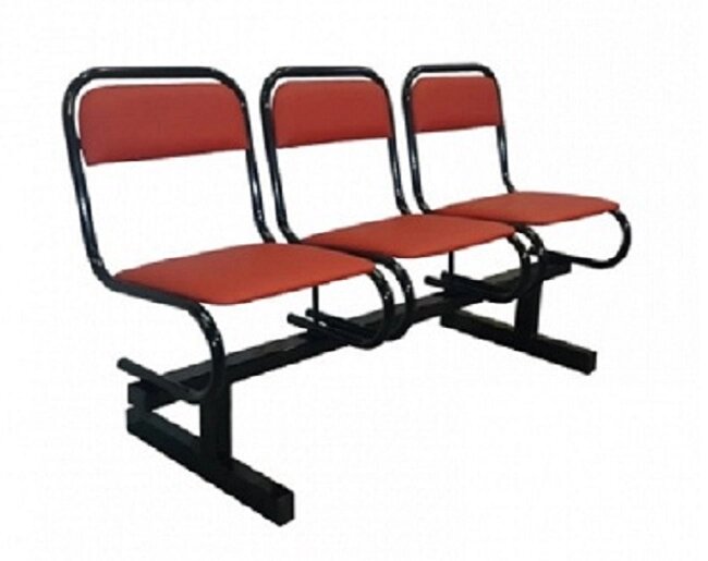 Секция стульев  Форум 3,4,5-х местная \сварная\ с мягкими сидениями и спинками. от компании Волга-Спец-Мебель - фото 1