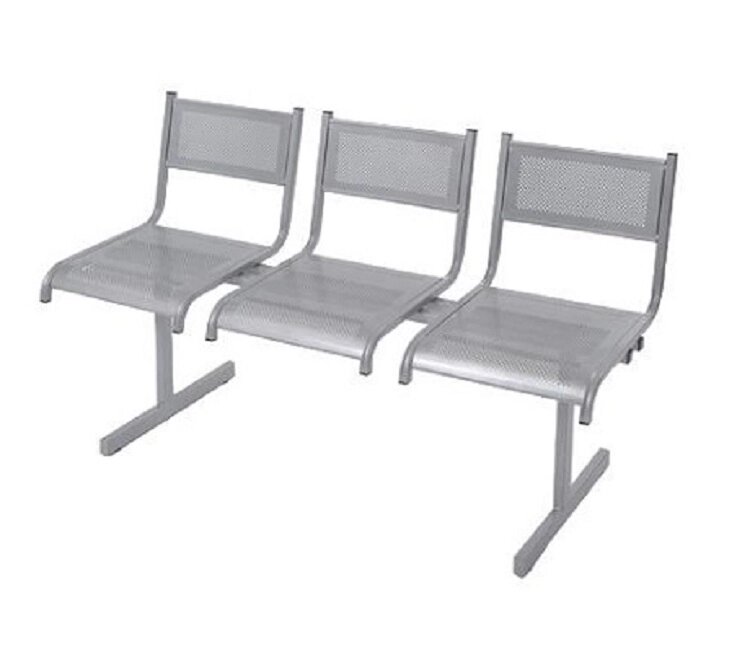 Секция стульев из перфорированного металла от компании Волга-Спец-Мебель - фото 1