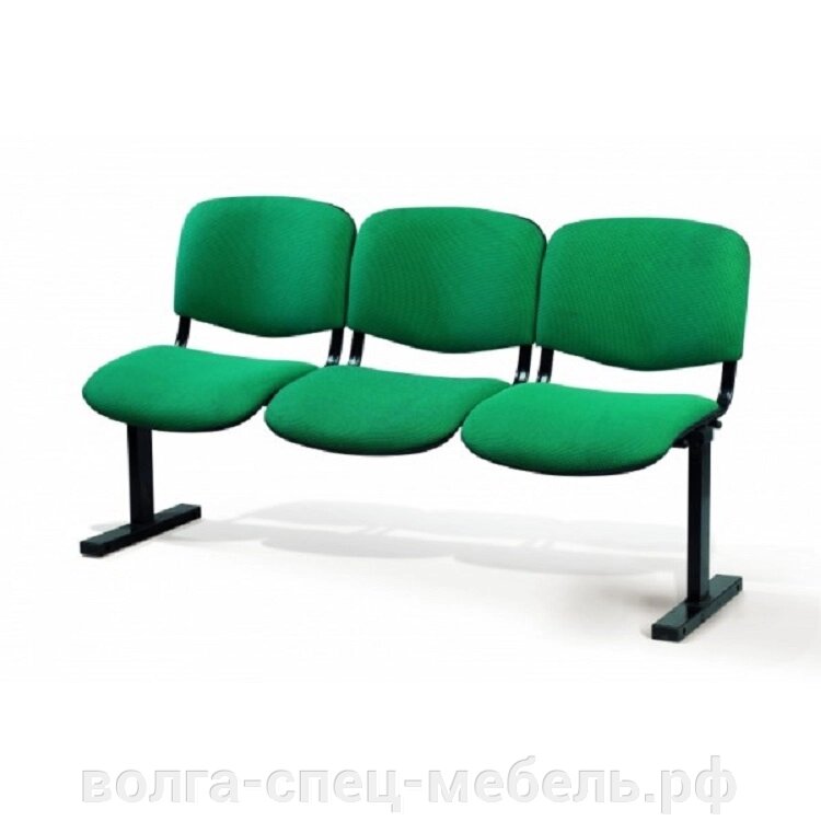 Секция стульев ИЗО на раме 3-х местная. \147см.\ от компании Волга-Спец-Мебель - фото 1