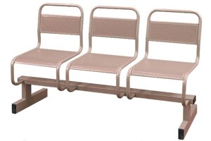Секция стульев Вояж \сварная\ из перфорированного металла 3,4,5-х местная для раздевалок и зон ожидания