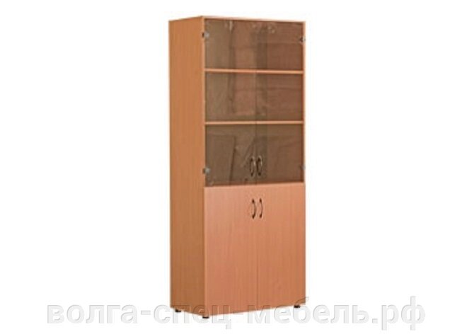 Шкаф для документов (дверки верхние из стекла 85х45х200 см от компании Волга-Спец-Мебель - фото 1