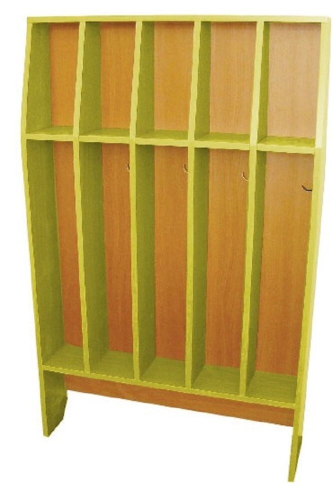 Шкаф для полотенец напольный 5-ти местный для детских садов от компании Волга-Спец-Мебель - фото 1