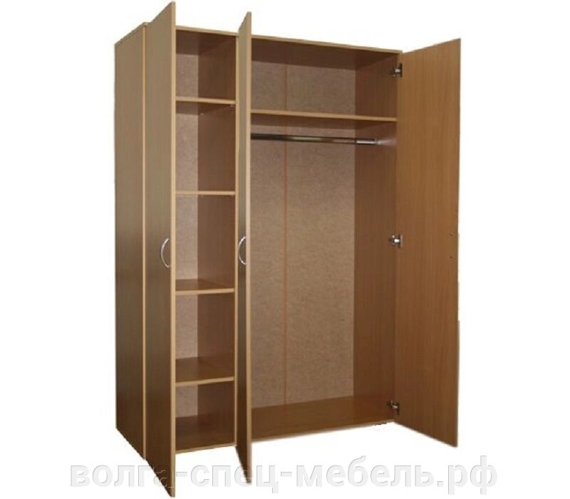 Шкаф гардеробный для одежды комбинированный 125/60/180 см. (длина/глубина/высота) от компании Волга-Спец-Мебель - фото 1