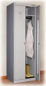 Шкаф гардеробный металл. для индивидуального хранения металлический ШРК 22-600 на 2 места. 60х50х185см.