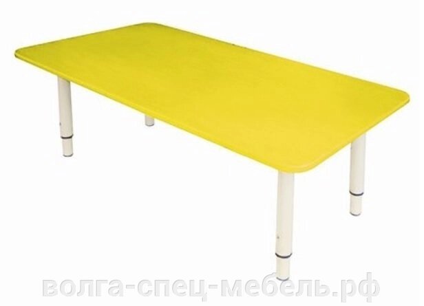 Стол для детского сада прямоугольный цветной 90*45см., с  регулировкой  высоты 40-58см от компании Волга-Спец-Мебель - фото 1