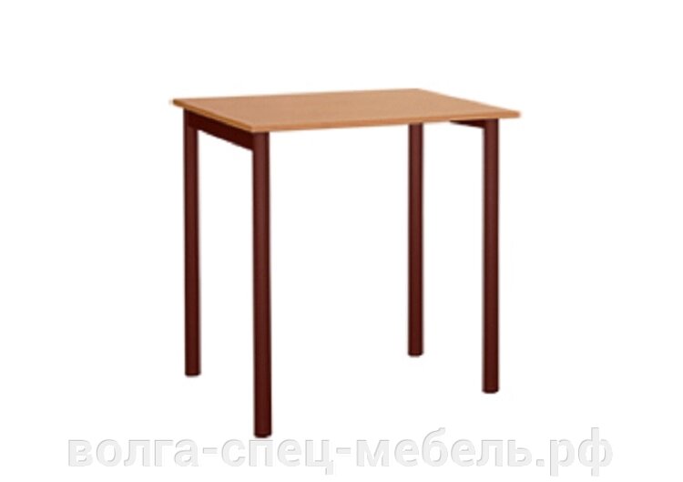 Стол для кафе, столовой на каркасе 80х80см. \круглая труба\ от компании Волга-Спец-Мебель - фото 1