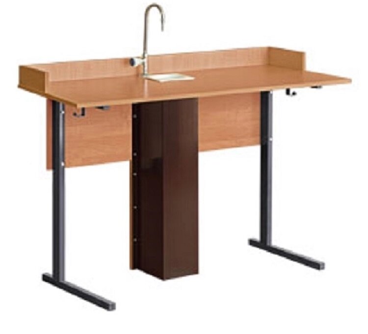 Стол лабораторный для кабинета химии с сантехникой, пластиковым покрытием ##от компании## Волга-Спец-Мебель - ##фото## 1