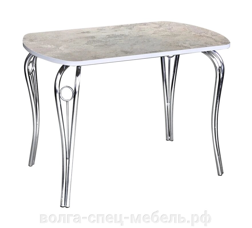 Стол обеденный для кафе, столовой Силуэт  110х70см хром. каркас от компании Волга-Спец-Мебель - фото 1