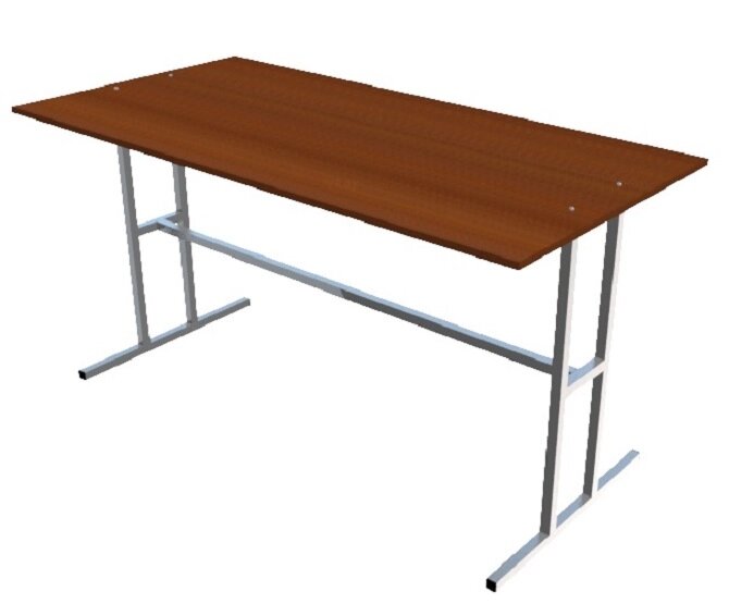 Стол обеденный для столовой \столешница с пластиком\ 1500х600мм от компании Волга-Спец-Мебель - фото 1