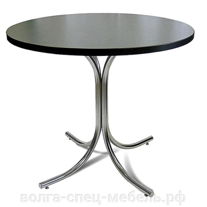 Стол обеденный круглый для кафе, столовой на металлическом каркасе от компании Волга-Спец-Мебель - фото 1