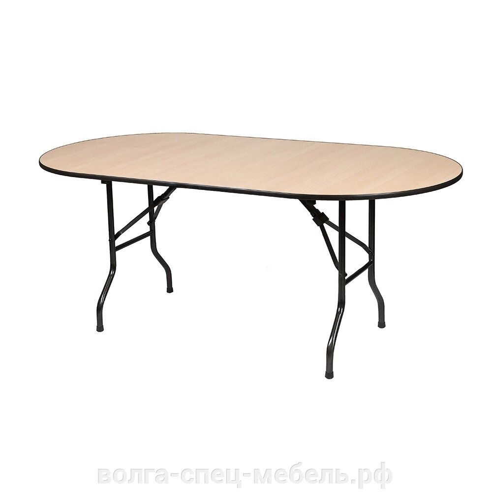 Стол раскладной овальный (круглый) для фуршета, кафе, столовой от компании Волга-Спец-Мебель - фото 1