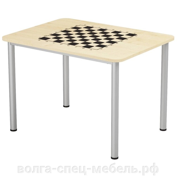Стол шахматный на металл-каркасе от компании Волга-Спец-Мебель - фото 1