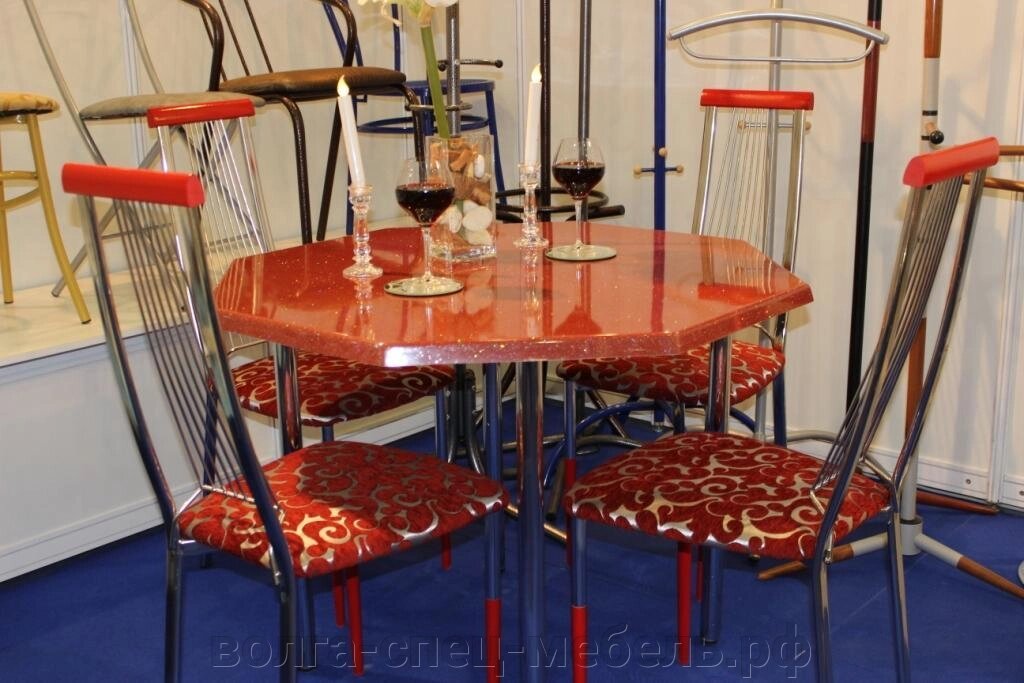 Столы обеденные для кафе со столешницей из Дуолит от компании Волга-Спец-Мебель - фото 1