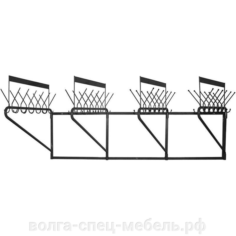 Вешалка гардеробная настенная на 48 мест от компании Волга-Спец-Мебель - фото 1