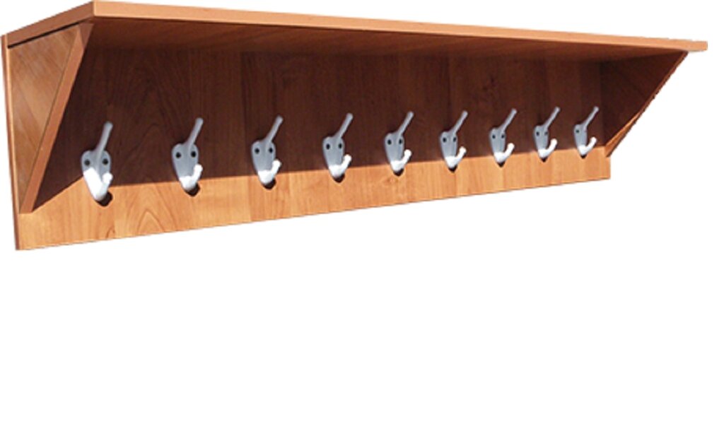 Вешалка гардеробная настенная на 9 крючков от компании Волга-Спец-Мебель - фото 1