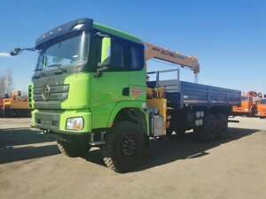 Кму shacman X3000 SX32586V385 (6*6, евро-5) + soosan SCS746L верх. упр. борт сталь 6,9м.