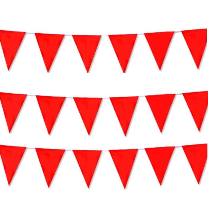 Флажная лента треугольник (красного цвета) от компании Интернет-магазин "Атрибуты" - фото 1