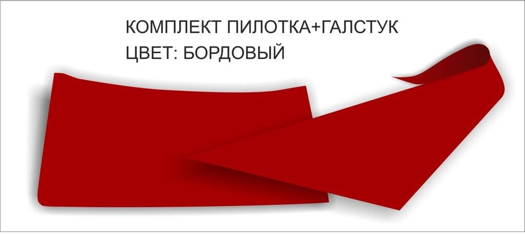 Комплект пилотка+галстук : Цвет: бордовый от компании Интернет-магазин "Атрибуты" - фото 1