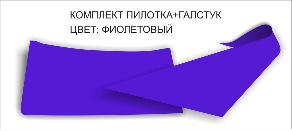 Комплект пилотка+галстук : Цвет: фиолетовый от компании Интернет-магазин "Атрибуты" - фото 1