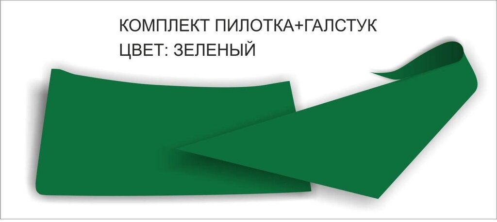 Комплект пилотка+галстук : Цвет: зеленый от компании Интернет-магазин "Атрибуты" - фото 1