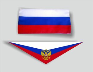 Комплект пилотка + галстук триколор российского флага