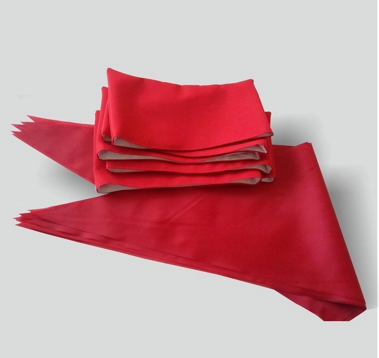 Комплект: Пионерский галстук + пилотка красного цвета от компании Интернет-магазин "Атрибуты" - фото 1