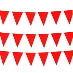 Флажная лента треугольник (красного цвета)