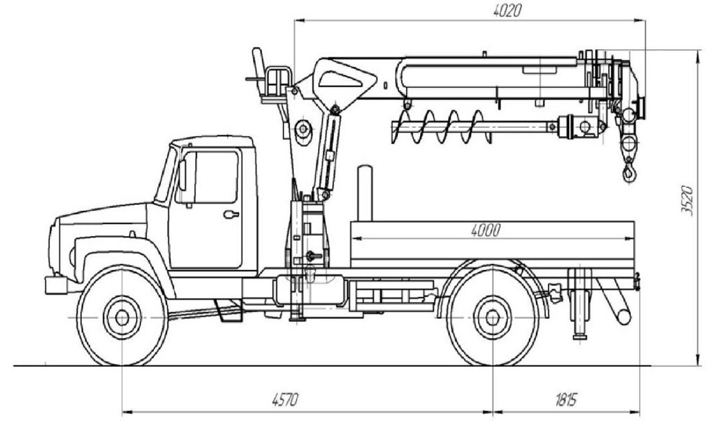 Бурильно-крановая установка Taurus 035A на базе Газ 33081 от компании ООО Дайзен - фото 1