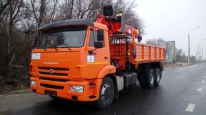 Самосвал Камаз 65115 с КМУ ИнМан ИТ-150 (разгрузка 2 стороны)