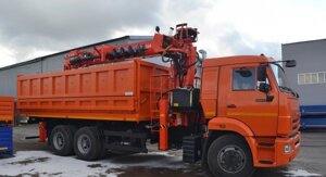 Самосвал Камаз 65115-773094-50 с КМУ Kanglim 2056H с буром