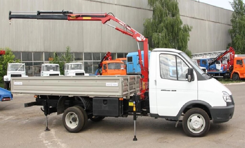 Бортовая платформа Газ-33027 с кму Fassi F32A. 0.23,  борт 3,9м - особенности