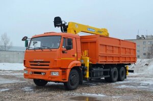 Самосвал Камаз 65115-773094-42 + кму Soosan SCS736LII Top (верхнее управление) + самосвальная платформа 20м3