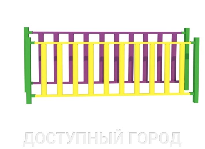 Металлический забор для уличных площадок от компании ДОСТУПНЫЙ ГОРОД - фото 1