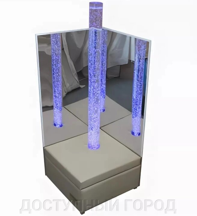 Мягкая платформа с угловым зеркалом (133х60х60) от компании ДОСТУПНЫЙ ГОРОД - фото 1
