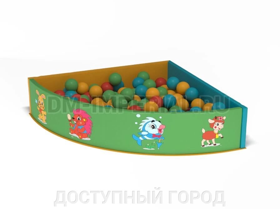 Сухой бассейн Угловой с рисунком - Россия