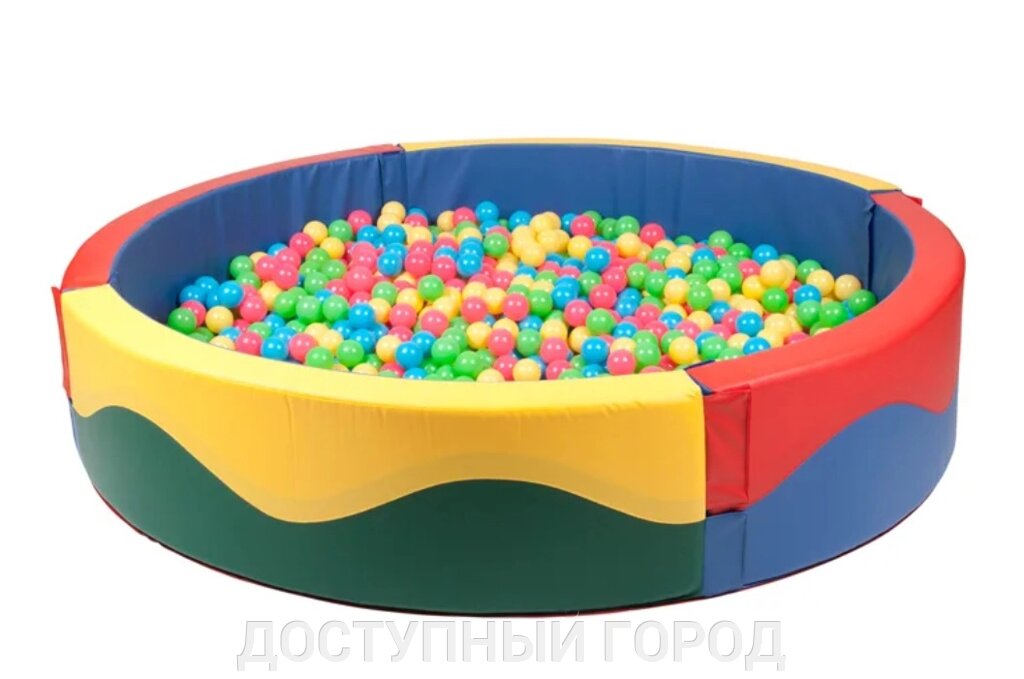 Сухой бассейн круглый (200х40х10)+2000 шариков - доставка