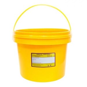Бак для сбора хранения и перевозки мед отходов 12л желтый класса Б