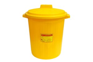 Бак для сбора хранения и перевозки мед. отходов 20л желтый класса Б