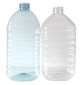 Бутылка ПЭТ 4,5 л горло 48мм (прозрачная, голубая)